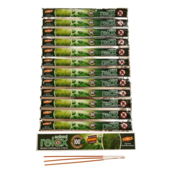 Puja Incense Sticks Mosquito Repellant - Citronella &amp; Lemon - 120 Sticks