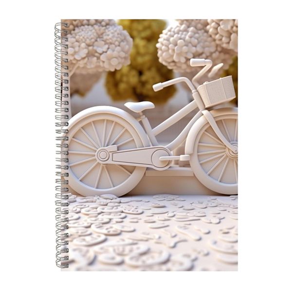 White Clay Bicycle Tile Park 2 Notebook Gift Idea A4 Notepad Pad 108