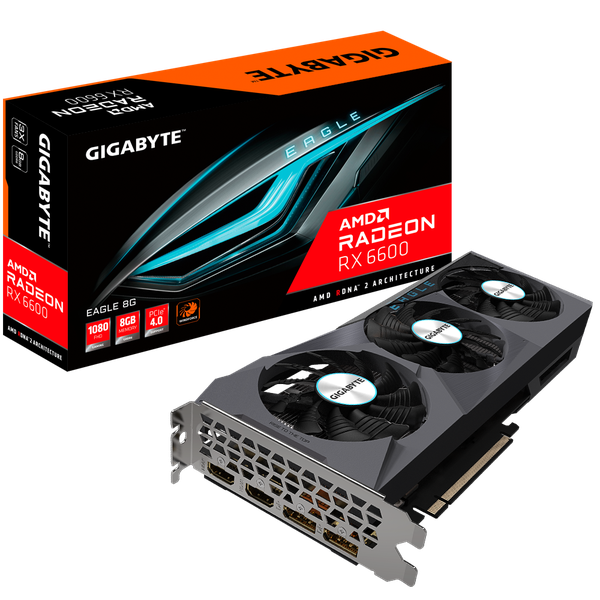 Gigabyte AMD Radeon RX6600 EAGLE 8GB GDDR6 Windforce Graphics Card