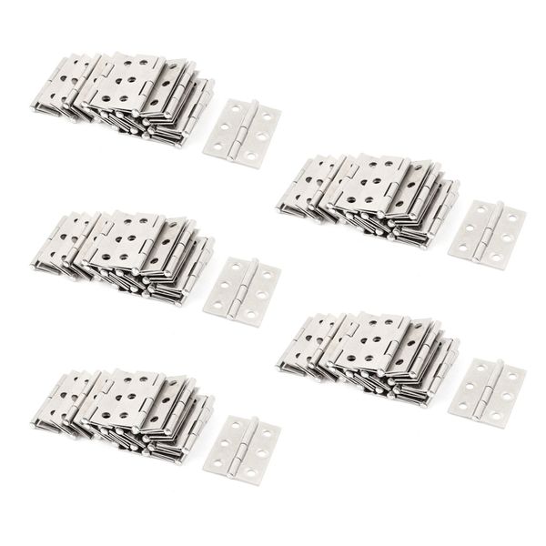 100 Pcs Stainless Steel Wardrobe Cabinet Door Folded Door Hinge