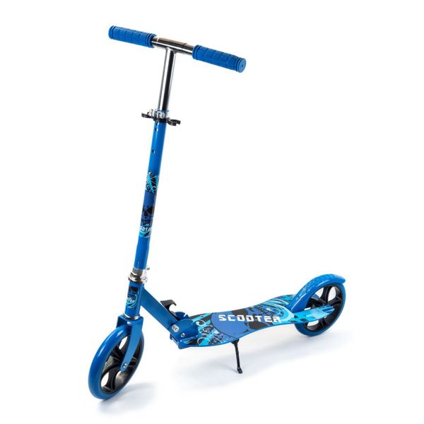 Foldable 2 Wheel Vibrant Blue Scooter for Kids With Adjustable Height