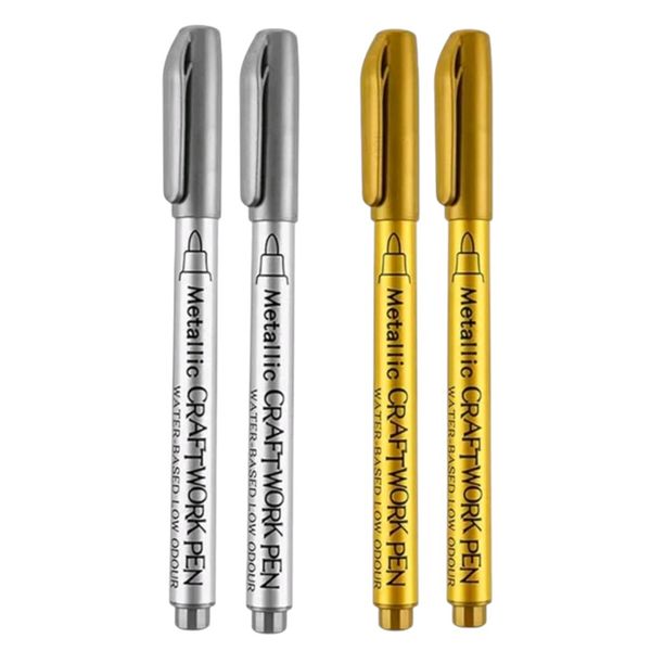 Metal Craft Pens - Gold and Silver Set of 4