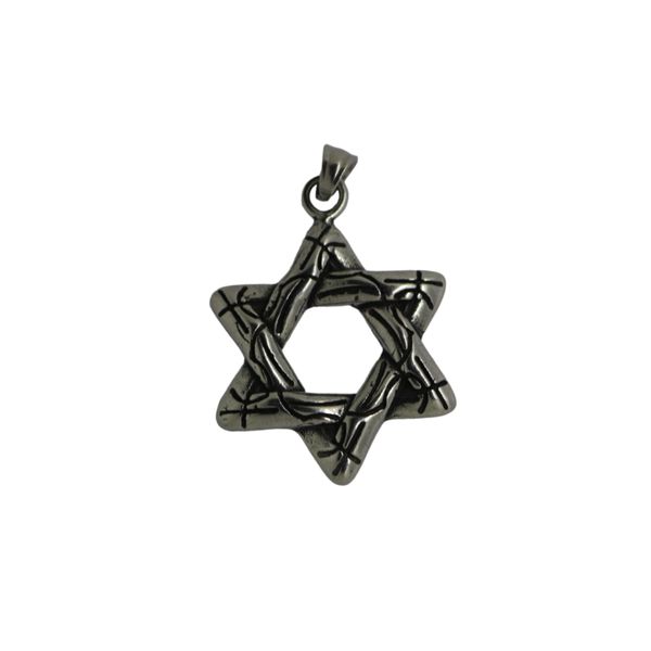 Stainless Steel Star of David Pendant