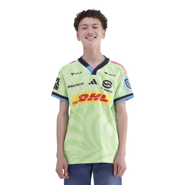 adidas Youth Stormers Away Rugby Jersey - Lime Burst