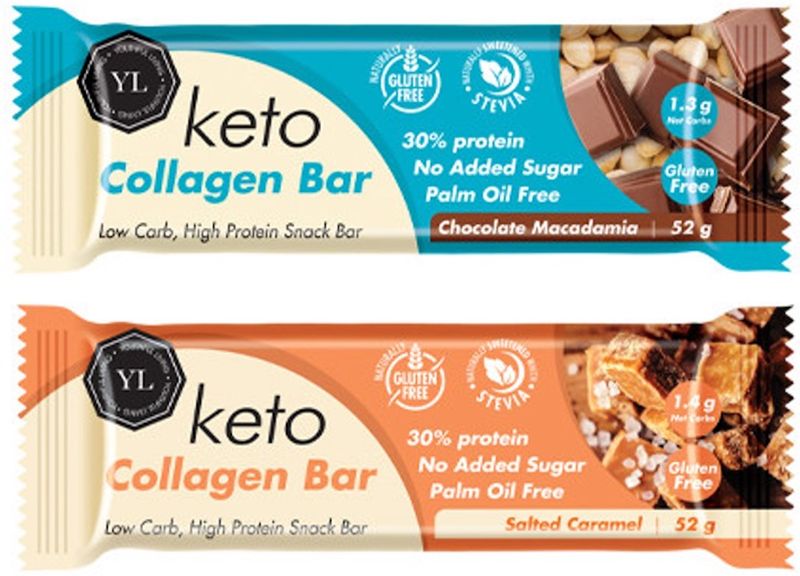 Keto Collagen Bar - Choc Macadamia Salted Caramel | 52g (12-Pack) | YL