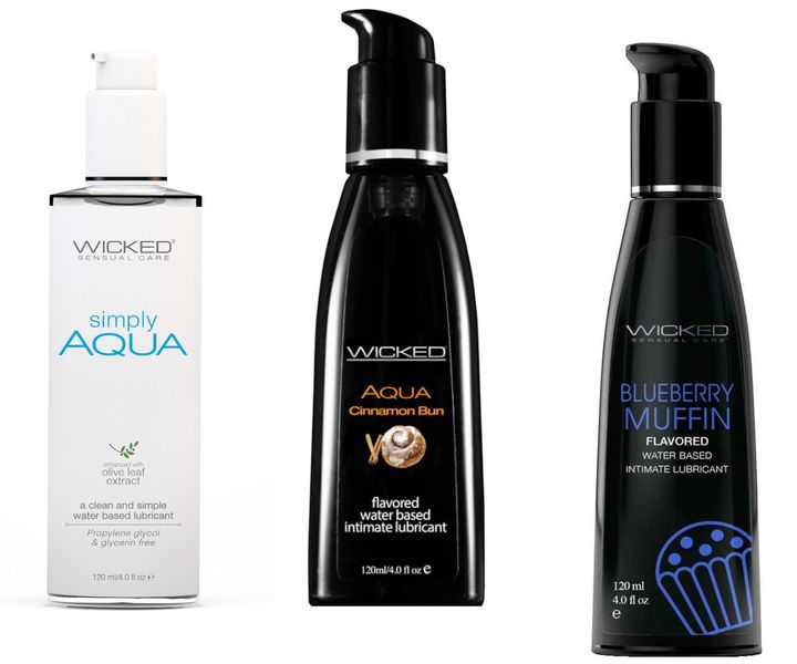 Wicked Adult Simply Aqua w/ Cinnamon Bun &amp; Blueberry Muffin Lube Lubricant