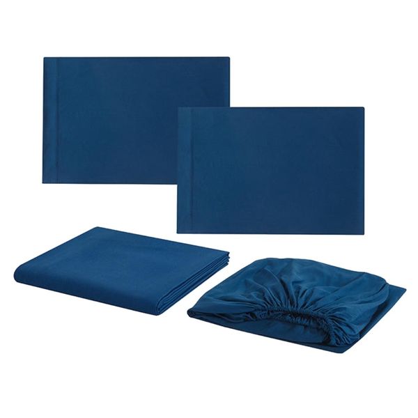 4 Piece Bed Sheet Set - Blue