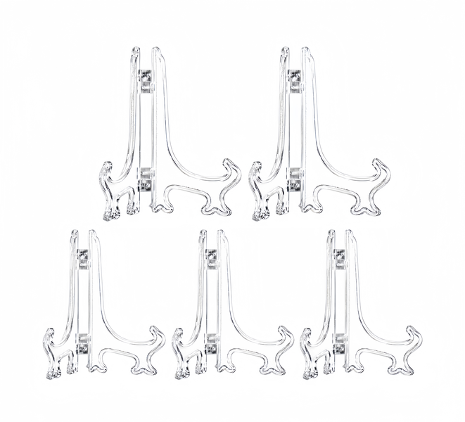 Ljczka 7in Desktop Picture Display Easel Acrylic Card Stand Display Racks