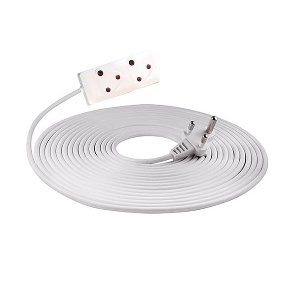 20m Extension Cord With Two-Way Multi-Plug Extension Lead : Pack of 3