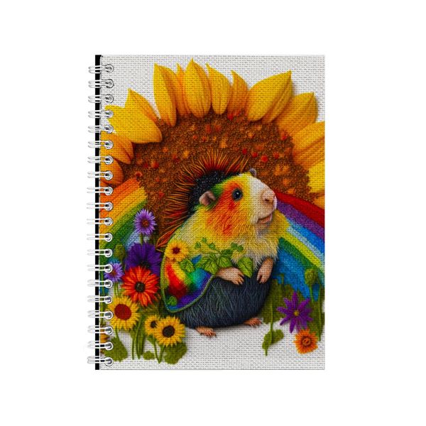Embroidered GUINEA PIG Notebook Animal Gift Idea Notepad Pad 100