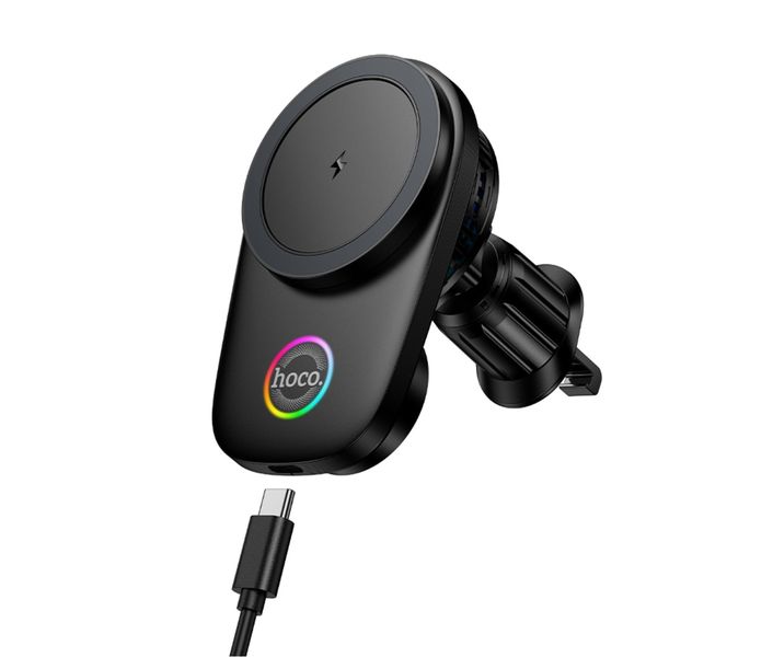 Hoco.HW36 Magnetic Wireless Car Charger Cooling fan Phone Holder.