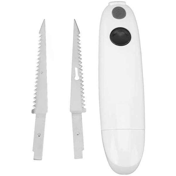 3 Pieces Electric Steak Knife Kitchen Serrated Bread Knife with 2 Blades