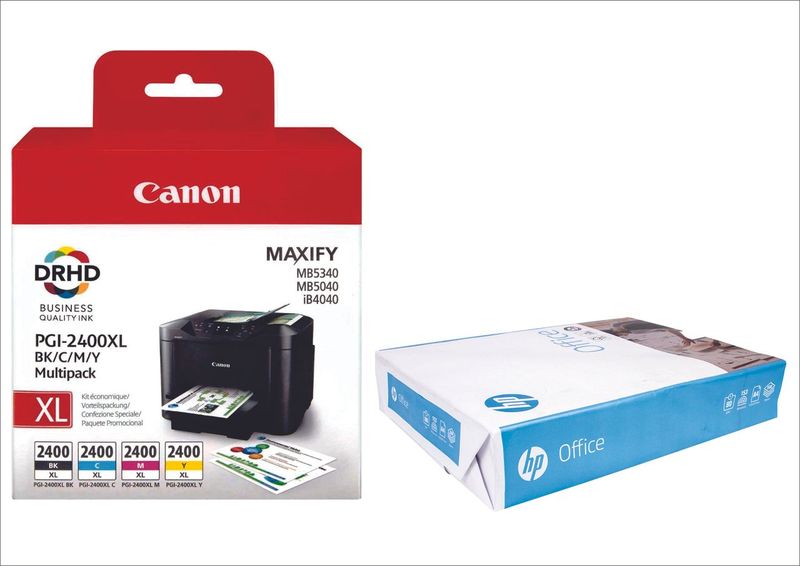 Canon PG2400xl Multipack Ink and Paper Bundle
