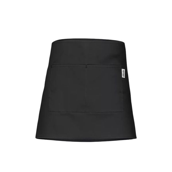Black Waiter Short Waist Apron with Pocket - Hospitality Use