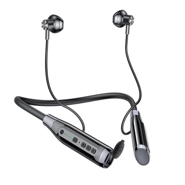A12 Neck-Mounted Bluetooth 5.0 Headset Black