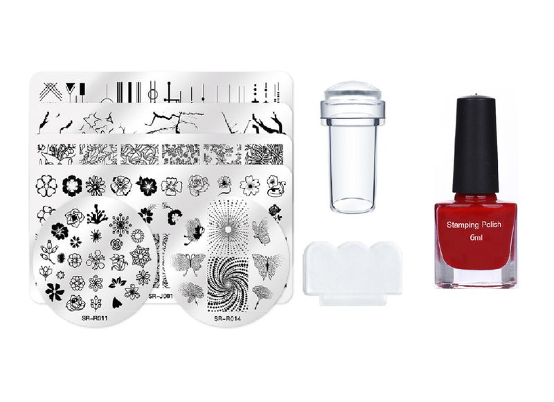 Nail Stamping Kit with Stamper and Stamping Nail Polish