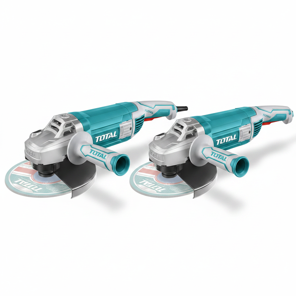 Total 2400W Angle Grinder 230mm for Metalworking and Masonry - 2 Pack