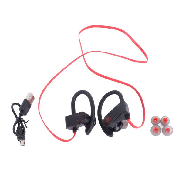 Bluetooth Sports Headphones Noise Cancelling HiFi Stereo Sound Wireless Red