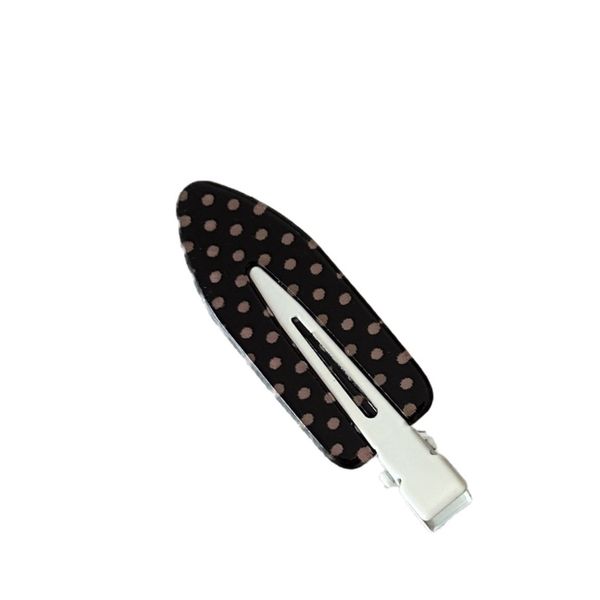 Retro Black and White Polka Dot Hair Clip