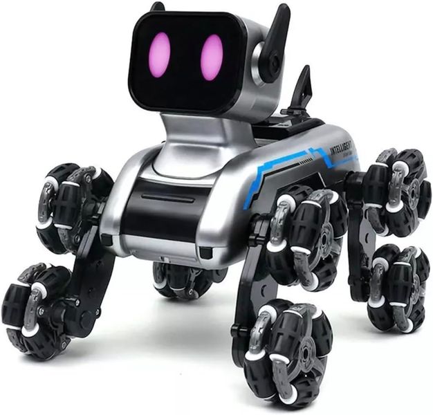 Robot Stunt Dog Toy Silver