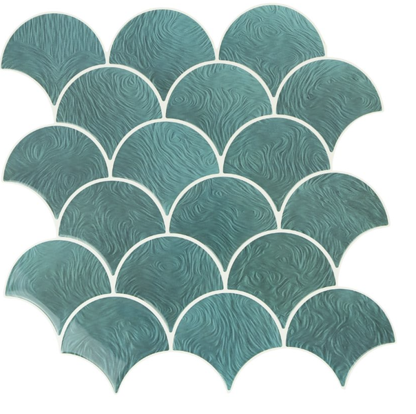 3D Stick-On Wall Tiles - Pack of 10 (Patina)