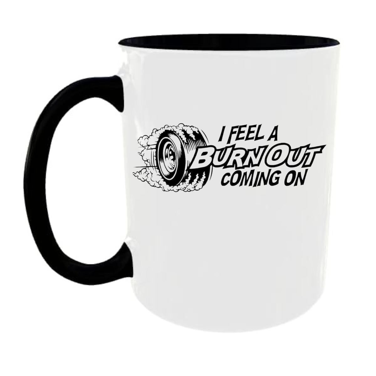 Burnout Printed Coffee 2 Tone Black Mug Shop Today. Get it Tomorrow