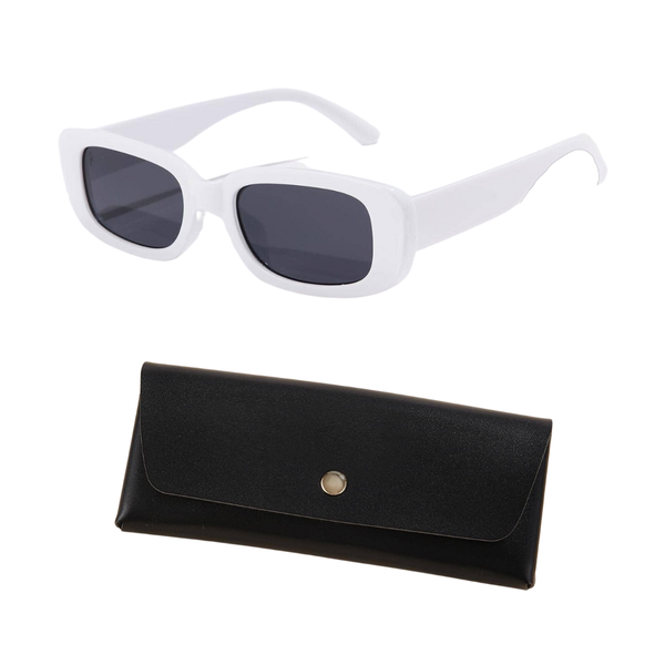 Women Square Frame Casual Sunglasses With Pouch