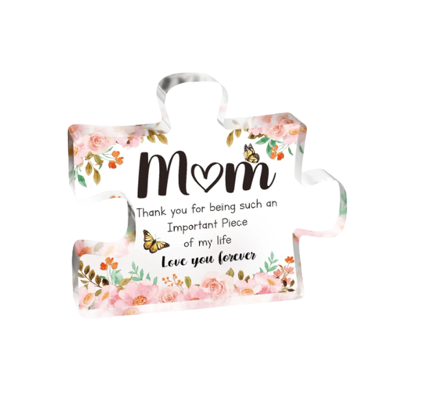 Mom Unique Puzzle Piece Gift For Mothers Day And Birthdays Desk Decoration