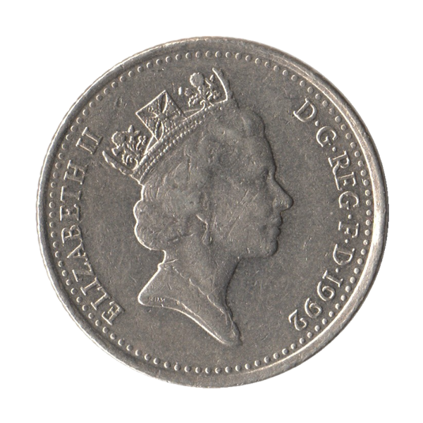 1992 United Kingdom 10 Pence Queen Elizabeth II
