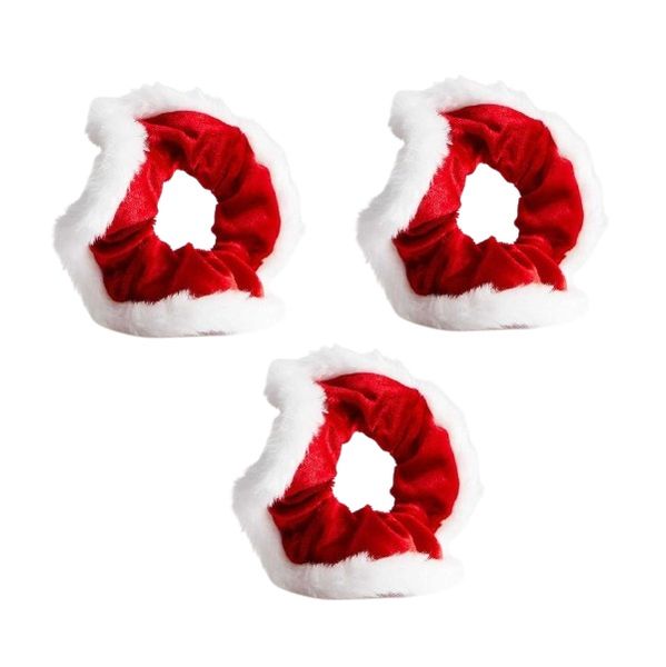 Dress Up Christmas Velvet Hair Scrunchie (Set of 3)