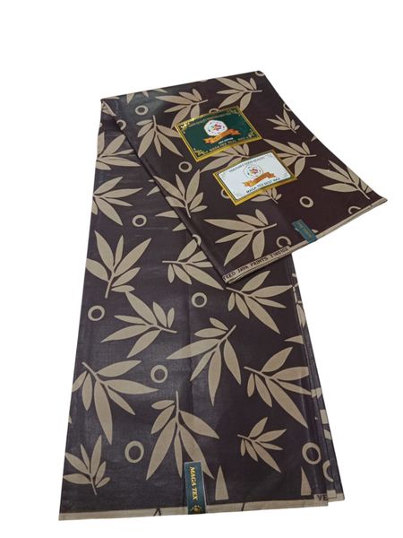 African Print Wax Fabric brown