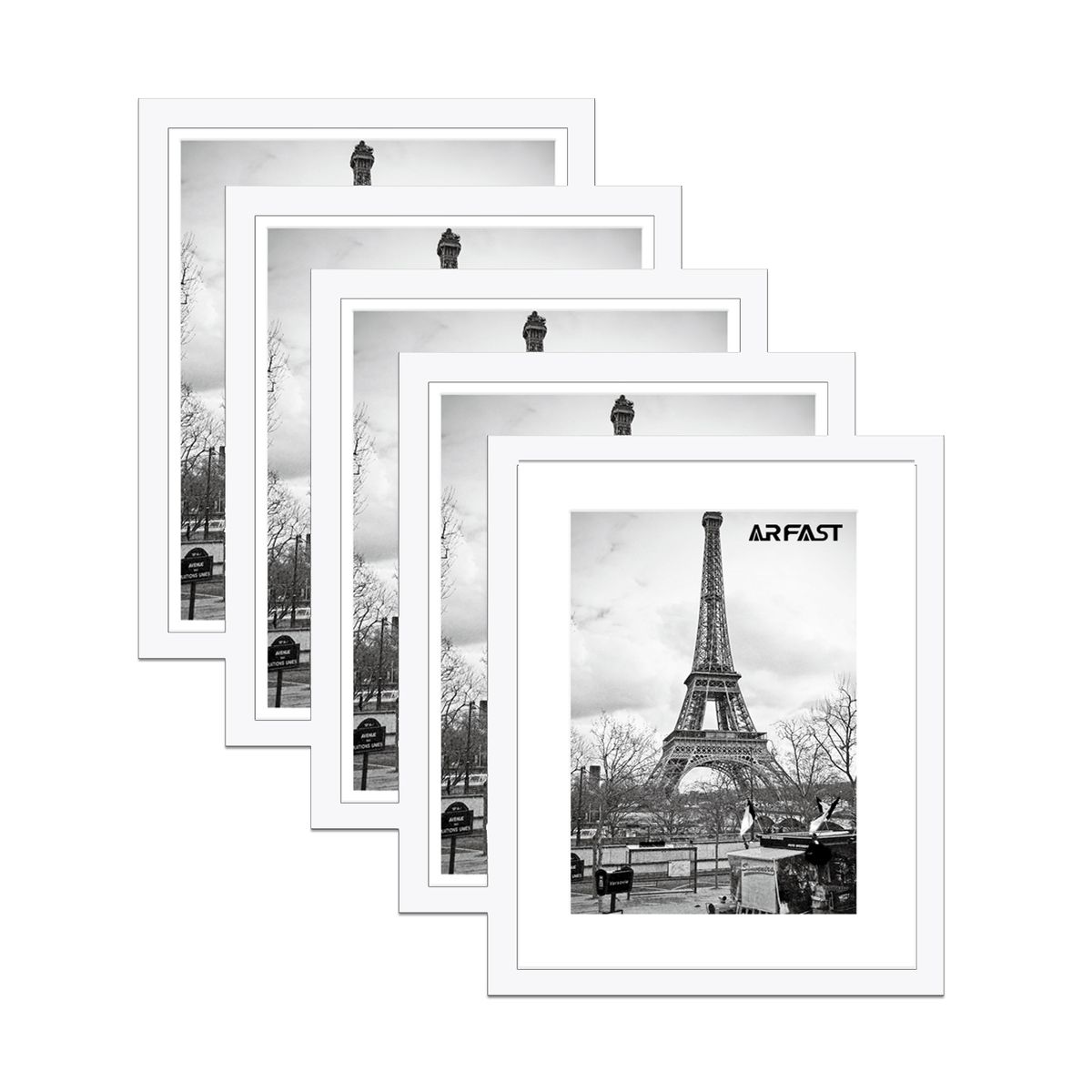 arfast-8-x10-picture-frame-with-mat-and-spring-clips-set-of-5