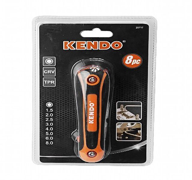 Kendo 8 Piece Folding Hex Key Set