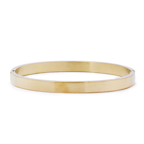 Steel My Heart Waterproof Stainless Steel Brushed Finish Bangle