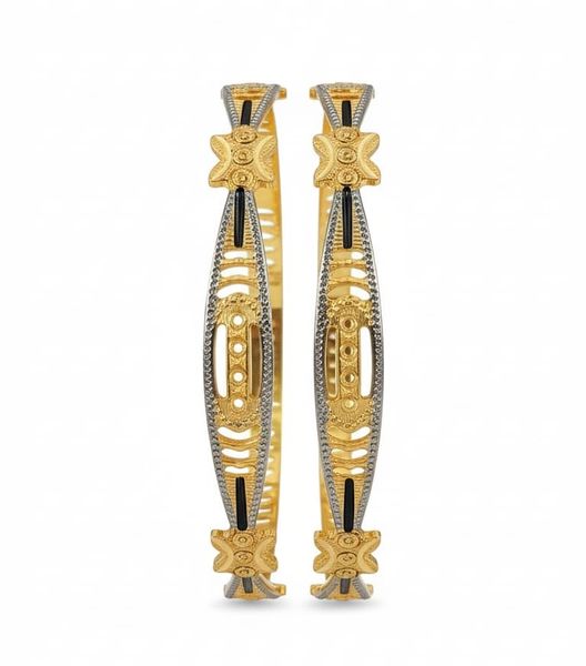 Traditional Gold Plated Shehnaz Designer Bangle - Set of 2