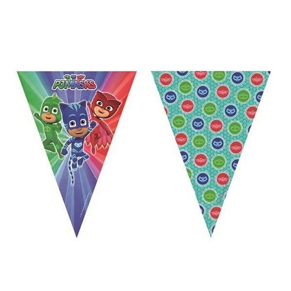Pj Masks Triangle Flag Banner