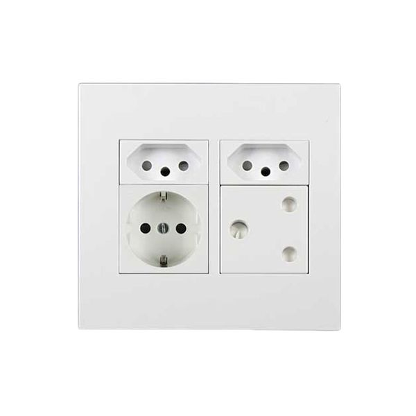 ACDC - 2x N-Type 1x Shuko 1x 16a Outlet 4x4 White Orion