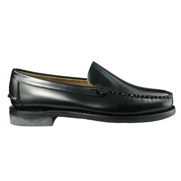 Sebago Leather Bass Frank Black Moccasin