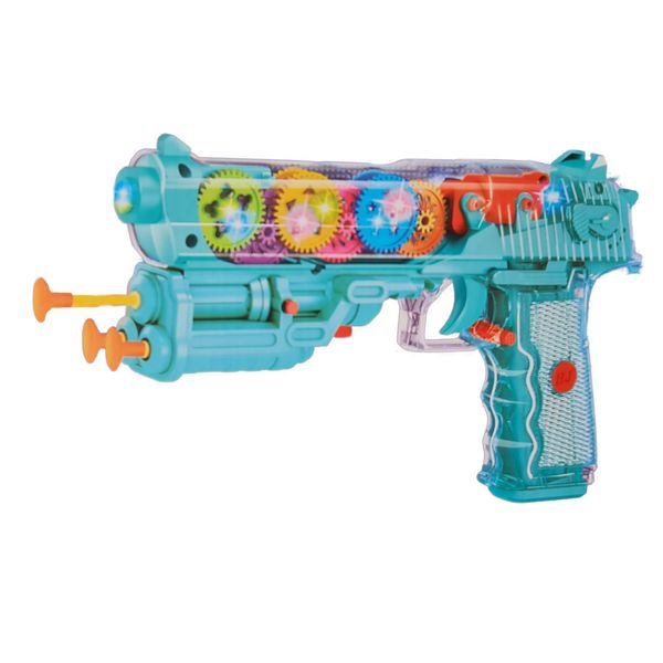 Gear Gun that shoot suction dart - Light - Sound - Moving gears inside