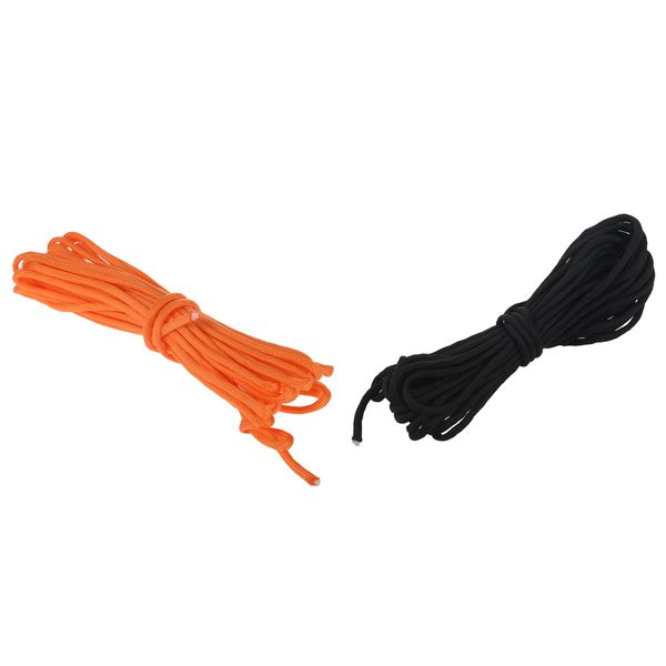 Parachute Rope 7 Core Strand For Climbing Buckle Rope Black 25Ft