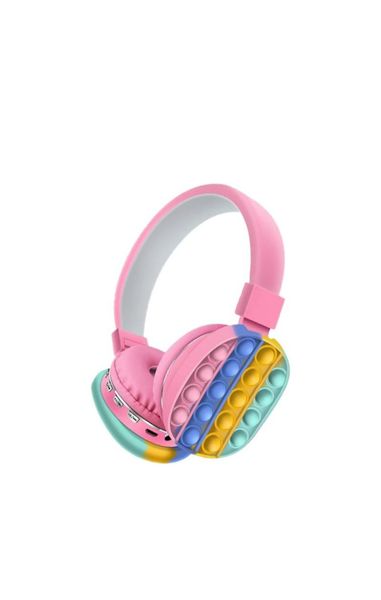 Bluetooth pop it headphones pink
