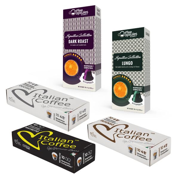 Dark Roast Bestseller Variety Nespresso Compatible Coffee Capsules - 50