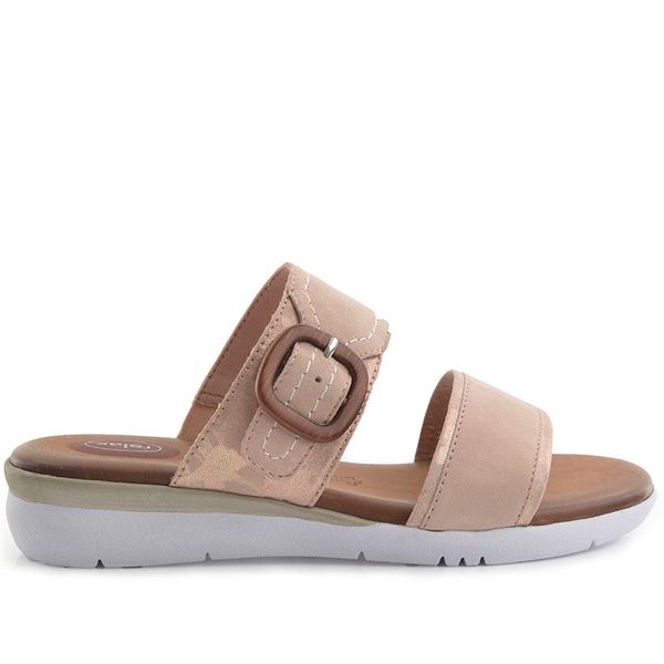 Green Cross Gx&amp;Co Jana Flat Double Strap Sandal 52220 Rosegold