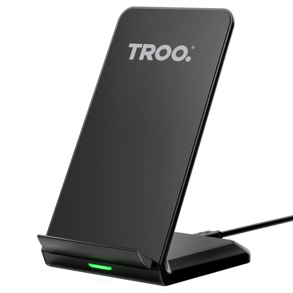 TROO Certified 15W Qi-Enabled Type-C Fast Wireless Desktop Charger Stand