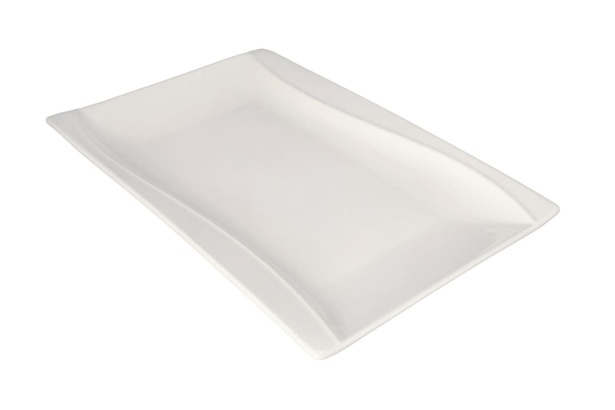 White Ceramic Rectangular Dinner Plate Shop Today. Get it Tomorrow