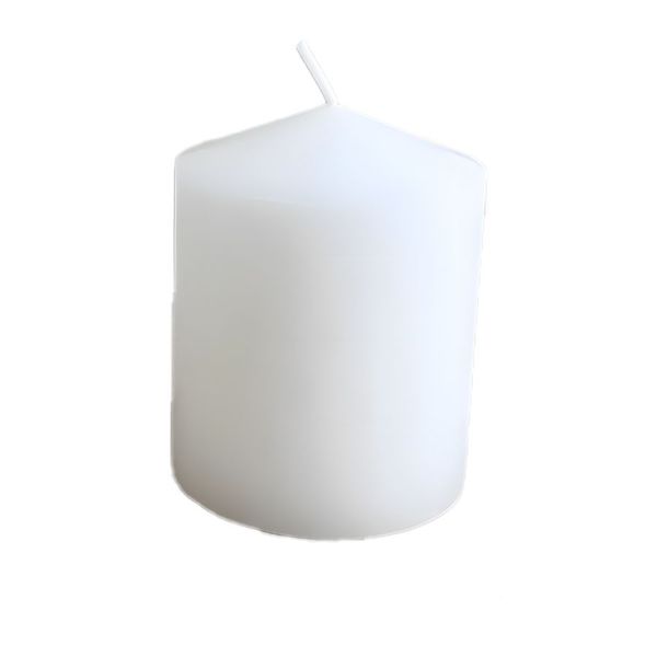 Decor Quality Long Burn Regular Unscented White Pillar Candles - 3 Piece