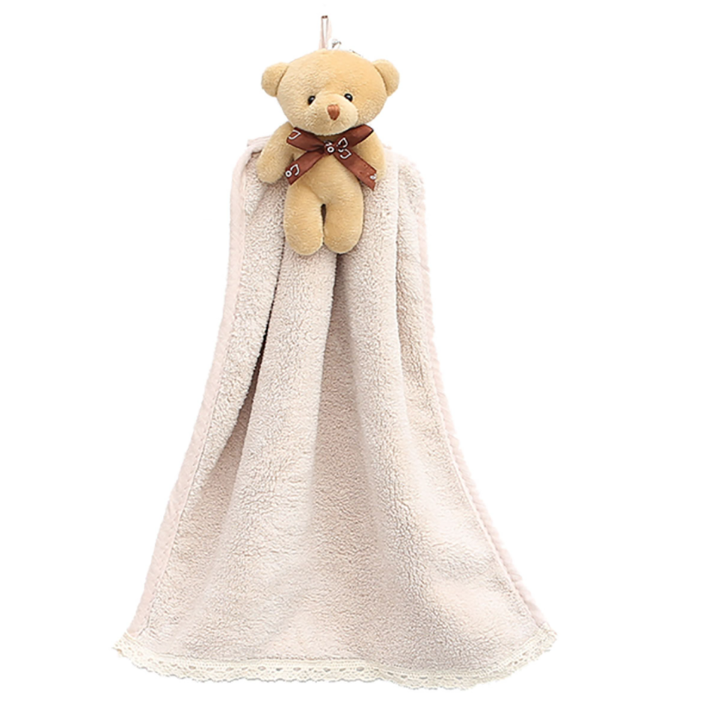 3 Pack White Hanging Hand Towels with Bear Loop for Bathroom and ...
