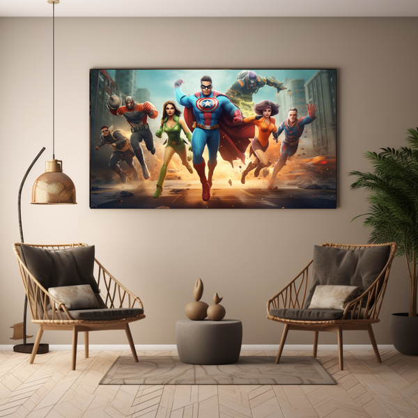 Canvas Wall Art - Superhero Squad - BK0017