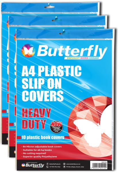 Book Cover - A4 80 m Clear Pre-Cut Plastic Adjustable 10X3