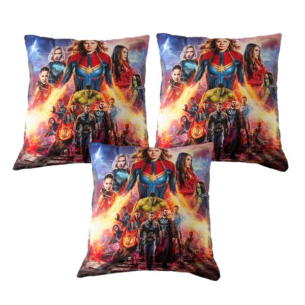 Avengers Endgame Couch Pillow Cover - 45cm x 45cm - 3 Pack